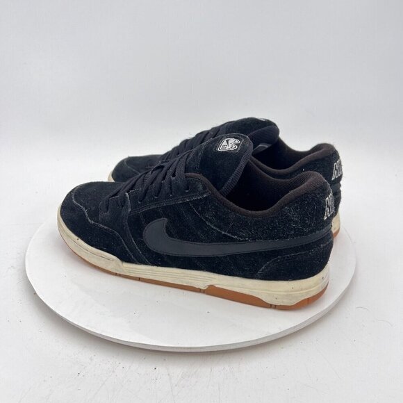 Nike Air Morgan 6.0 Youth Size 6.5Y Women 8 312279 001 Black Suede Low Shoes - Picture 7 of 13